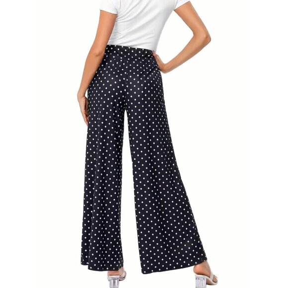 Polka-Dot Wide Leg Pants Size 12 - Picture 3 of 6